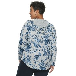 Croft and Barrow Plus Size Floral Sweatshirt